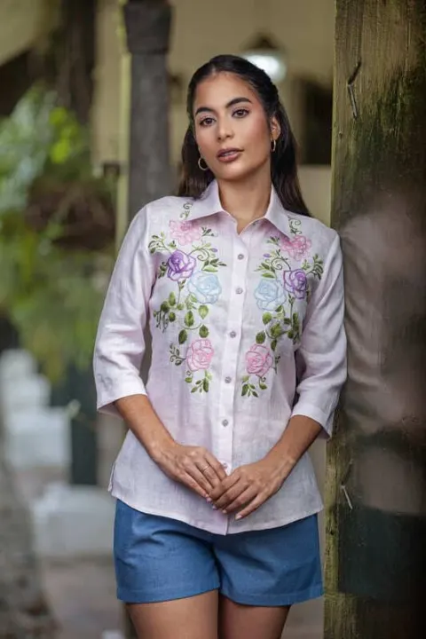 Blusa Petra, detalle del cuello